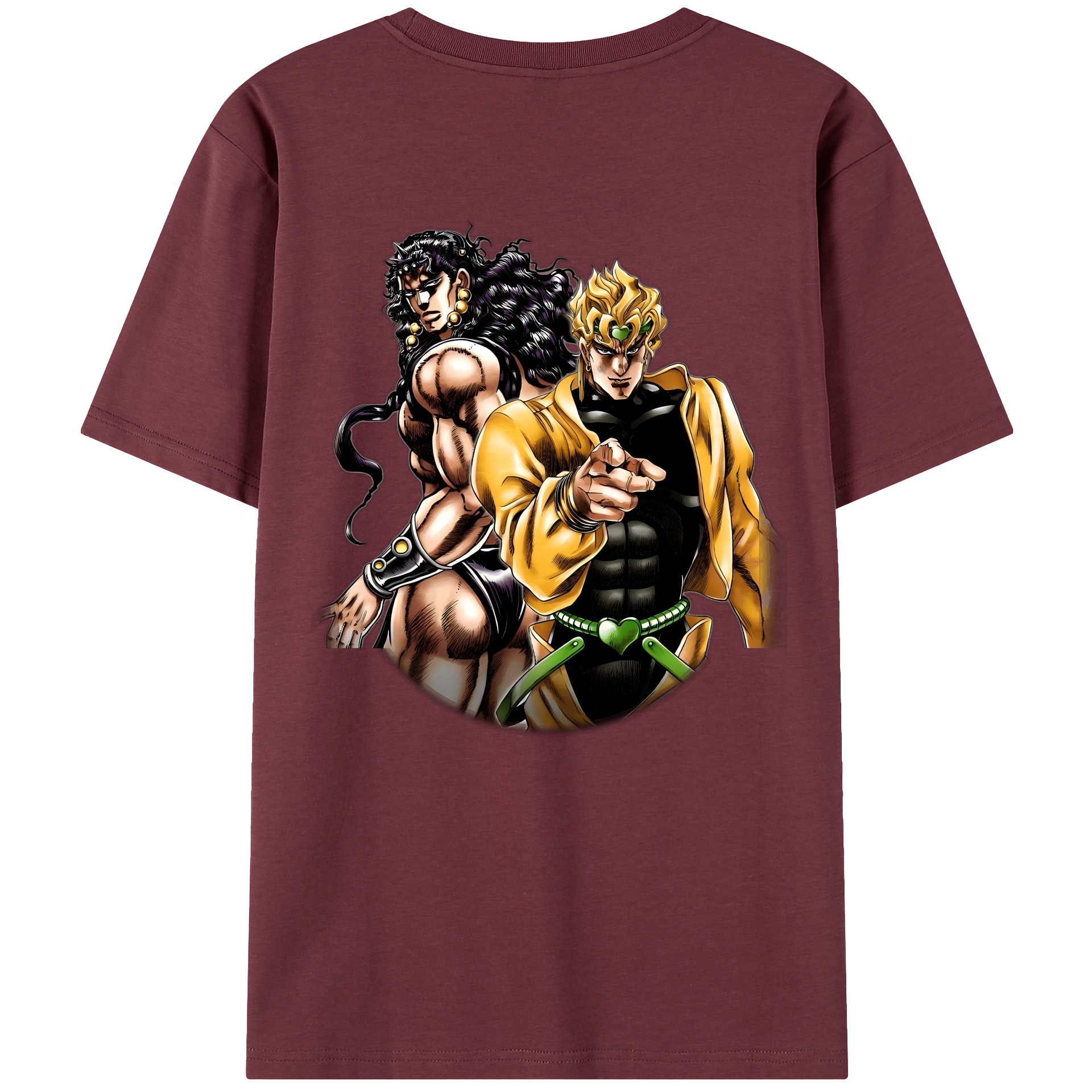 （画像用） ジョジョの奇妙な冒険 ディオ?ブランドー JoJo's Bizarre Adventure Dio Brando 綿100％半袖Tシャツ（背面プリント）